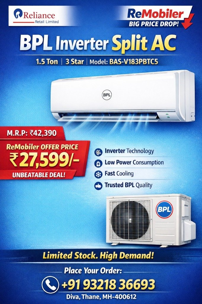 BPL 1.5 Ton Inverter AC